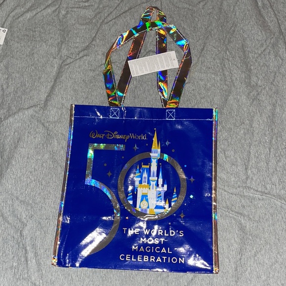 NWT Walt Disney Word 50 Anniversary Mickey Mouse and Minnie Mose reusable bags. - Picture 3 of 6